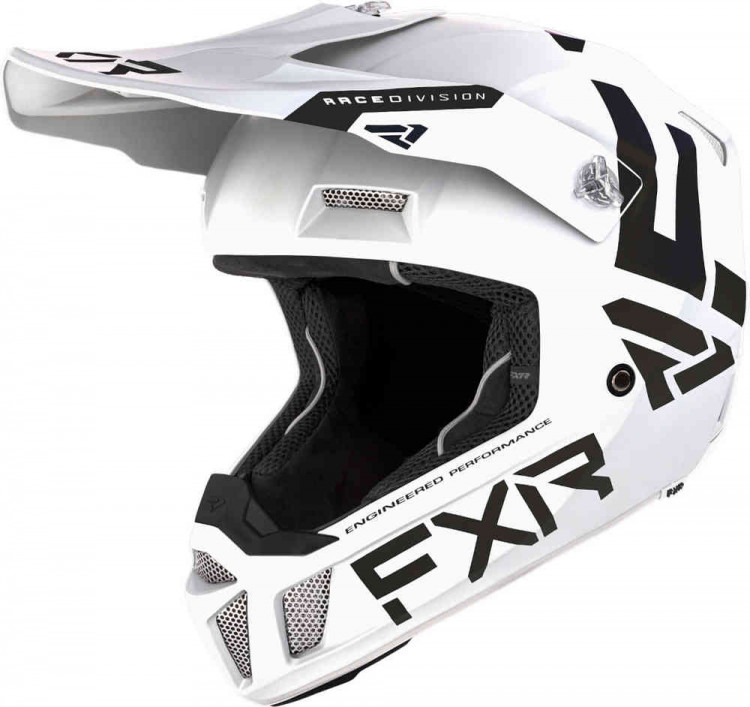 Мотошлем для мотокросса и эндуро FXR Clutch CX MX Gear Белый/Черный 210617-0110-13
