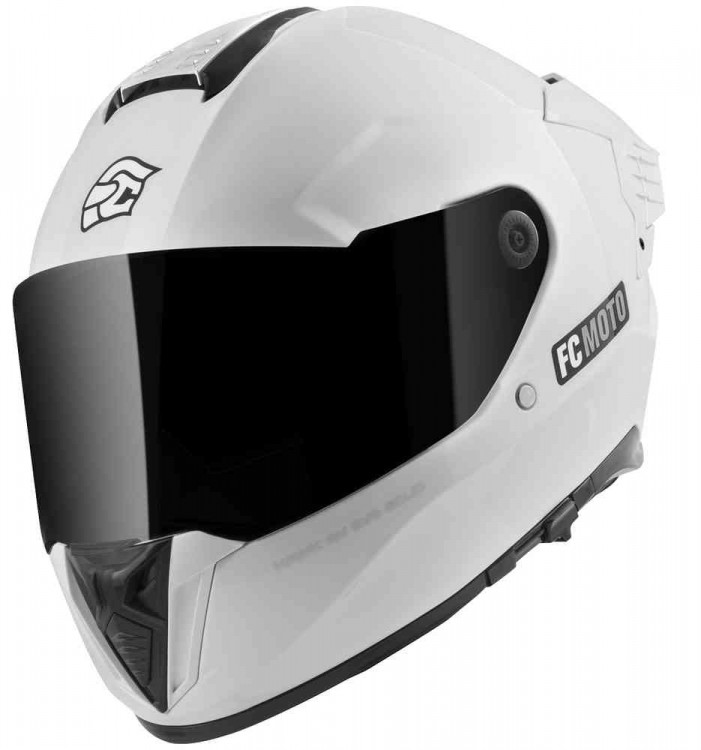 Мотошлем интеграл FC-Moto Hawk EVO Solid Белый металлик FCM-17-MH-007-20-XS