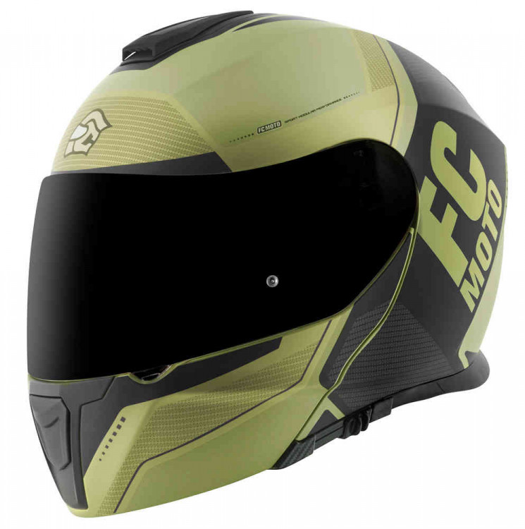 Мотошлем модуляр FC-Moto Novo Circuit Зеленый/Черный FCM-17-MH-006-61-L