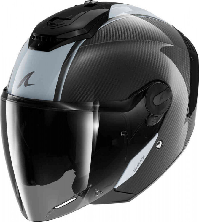 Мотошлем открытый Shark RS Jet Carbon Skin Черный/Серый HE8200E-DSD-S