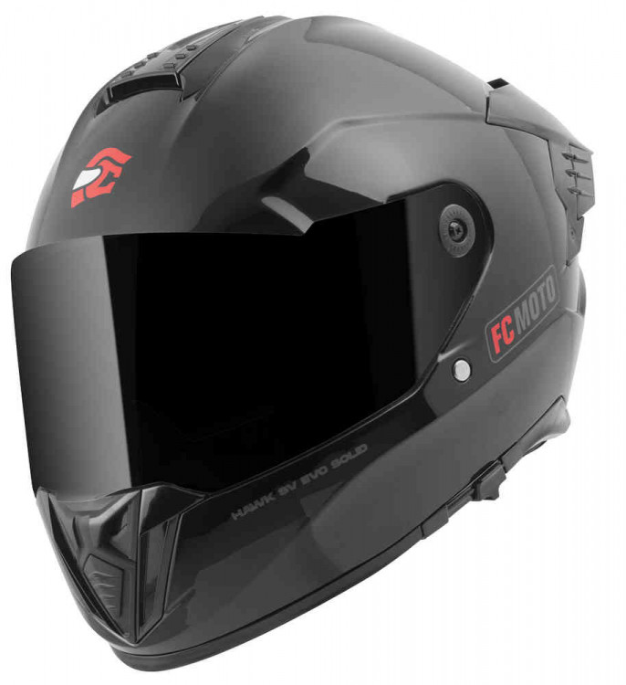 Мотошлем интеграл FC-Moto Hawk EVO Solid Черный FCM-17-MH-007-10-XS