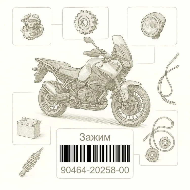 90464-20258-00 Зажим, Yamaha Номер детали 90464-20258-00, 904642025800, 90464-20258, 9046420258, 90464 20258