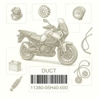 11380-05H40-000 DUCT,BELT COOLING, Suzuki Номер детали 11380-05H40-000, 1138005H40000, 11380-05H40, 1138005H40, 11380 05H40