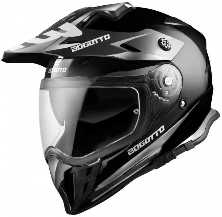 Мотошлем модуляр Bogotto V331 Enduro Черный 2099900260391