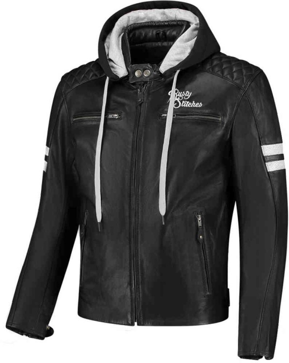 Мотокуртка кожаная мужская Rusty Stitches Jari Hooded V2