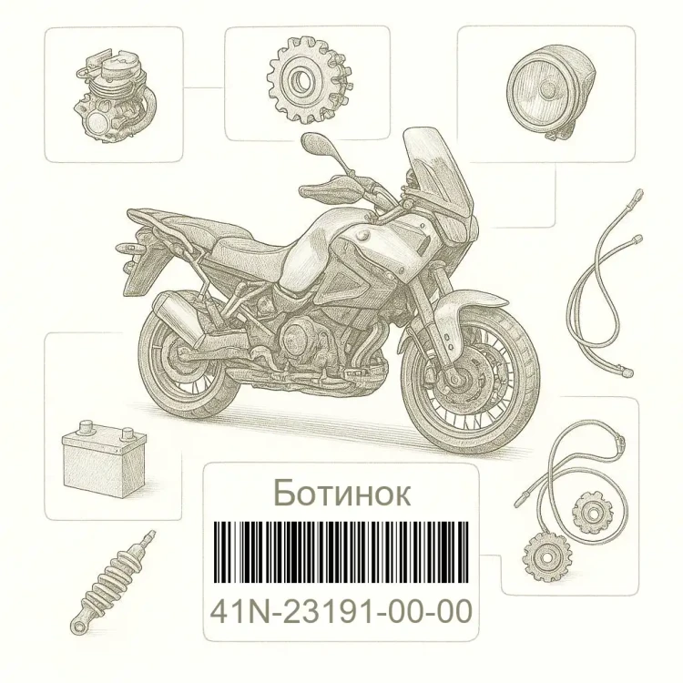 41N-23191-00-00 Ботинок, Yamaha Номер детали 41N-23191-00-00, 41N231910000, 41N-23191-00, 41N2319100, 41N 23191 00