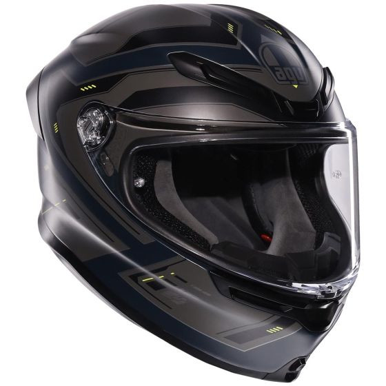 Мотошлем интеграл AGV K6S MPLK ECE 22.06 ENHANCE MATT GREY/YELLOW FLUO