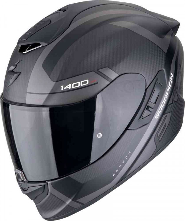 Мотошлем интеграл Scorpion EXO-1400 Evo II Carbon Air Enko Черный матовый/Серый 140-484-159-02