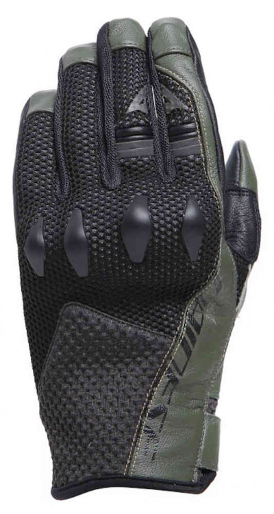 Мотоперчатки для города, спорта и туринга Dainese Karakum Ergo-Tek Черный/Зеленый 1815968-70H-XXXL