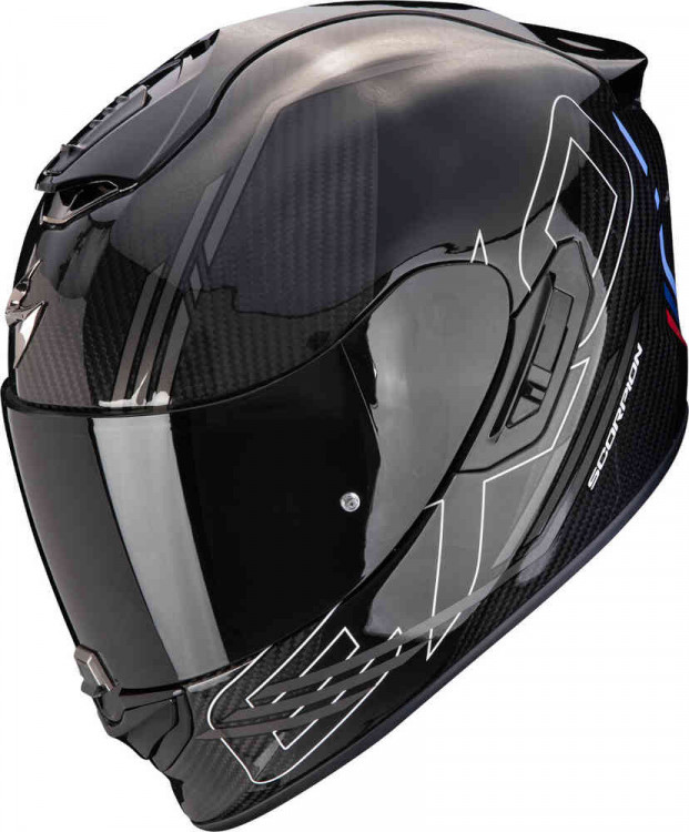 Мотошлем интеграл Scorpion Exo-1400 Evo 2 Carbon Air Reika Черный/Серебристый 140-432-322-03