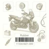 11334-MZ1-000 Rubber, clutch cover, Honda Номер детали 11334-MZ1-000, 11334MZ1000, 11334-MZ1, 11334MZ1, 11334 MZ1
