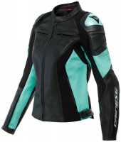 Мотокуртка кожаная женская Dainese Racing 4 Черный/Голубой 2533848-26F-46