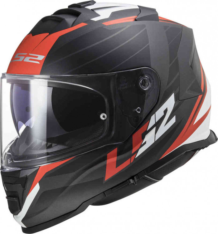 Мотошлем интеграл LS2 FF800 Storm II Nerve Черный/Неоновый Красный 168002032XS