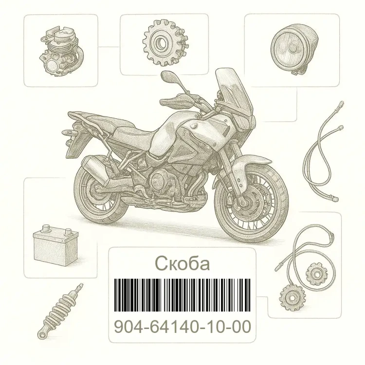 904-64140-10-00 Скоба, Yamaha Номер детали 904-64140-10-00, 904641401000, 904-64140-10, 9046414010, 904 64140 10