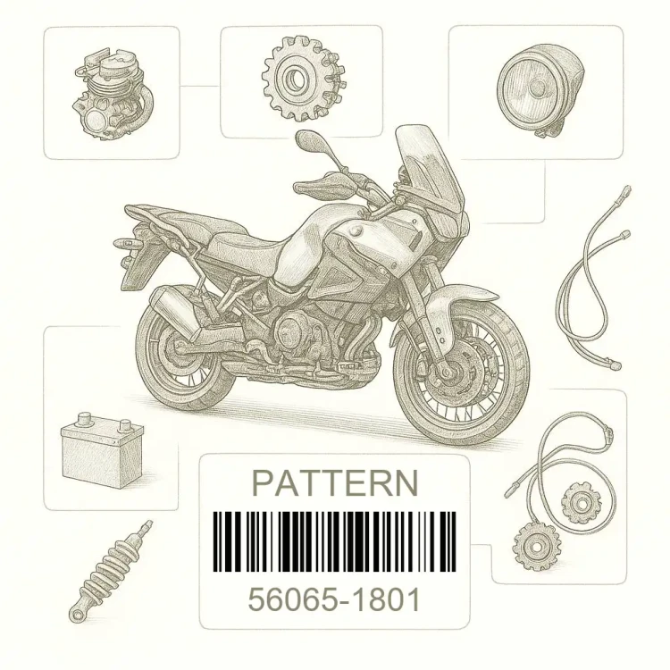 56065-1801 PATTERN,SIDE COVER,FR, Kawasaki Номер детали 56065-1801, 560651801