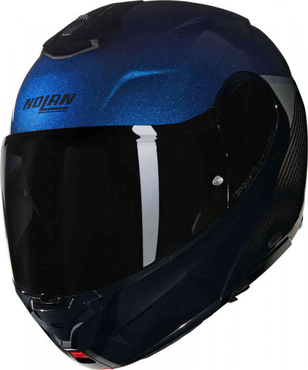 Мотошлем интеграл Nolan X-1005 Ultra Carbon Verniciatura Speciale N-Com Синий/Черный U150007303449