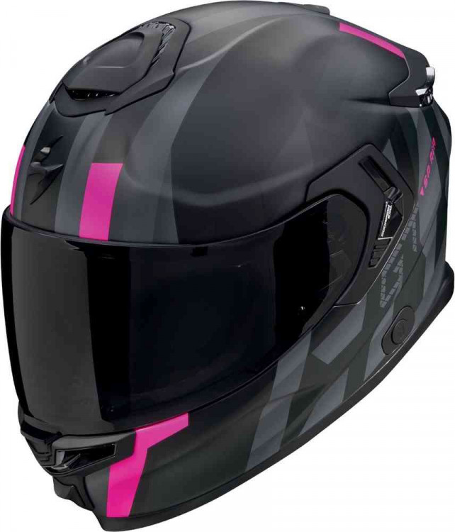 Мотошлем интеграл Scorpion EXO-GT SP Air Solid Черный матовый/Розовый 150-100-179-02