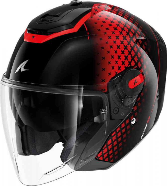 Мотошлем открытый Shark RS Jet Stride Черный/Красный HE8260E-KRA-XS