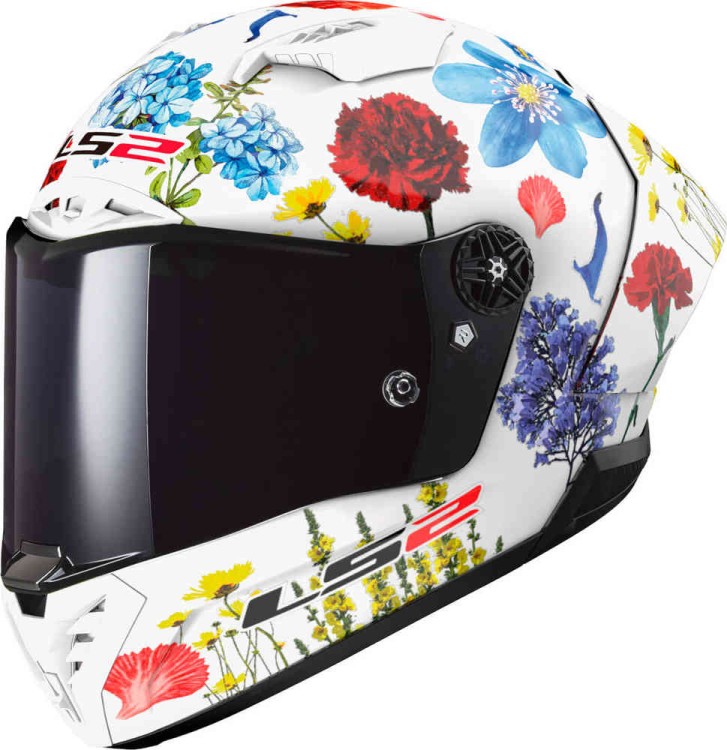 Мотошлем интеграл LS2 FF805 Thunder GP Flowers Carbon