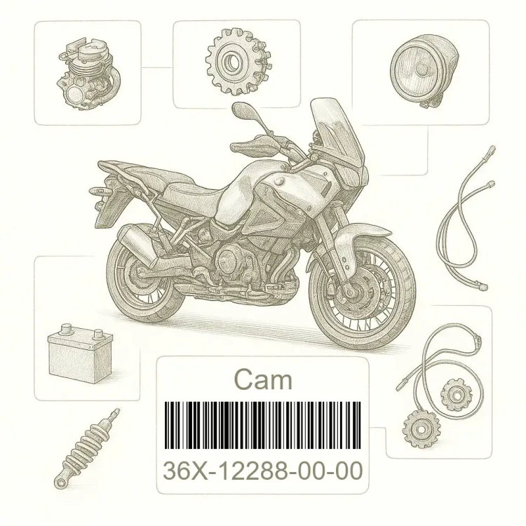 36X-12288-00-00 Cam, Decompression, Yamaha Номер детали 36X-12288-00-00, 36X122880000, 36X-12288-00, 36X1228800, 36X 12288 00