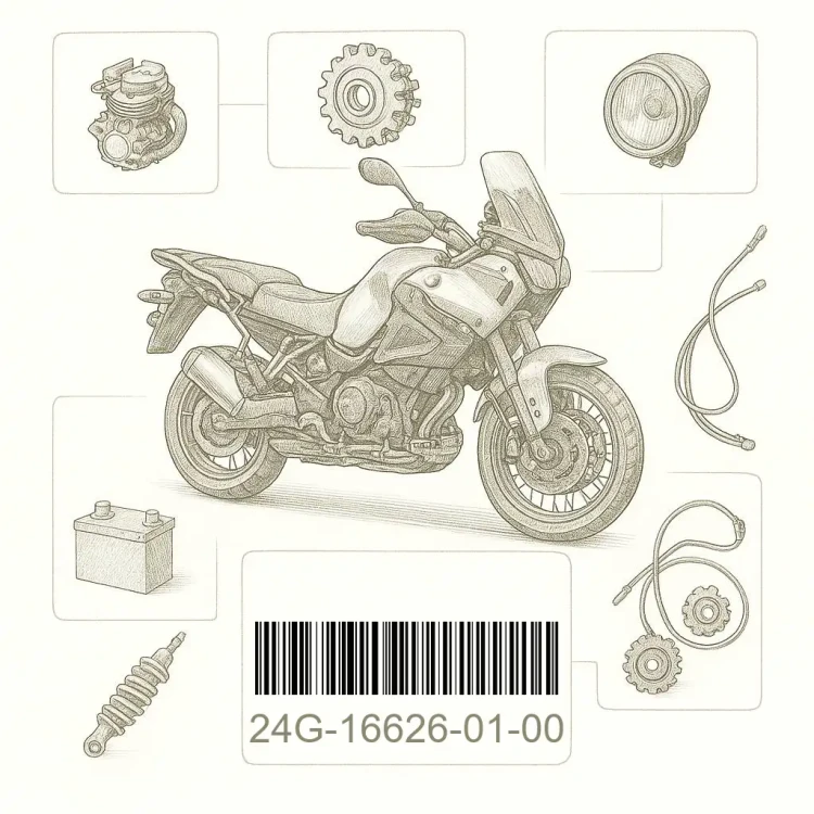 24G-16626-01-00 , Yamaha Номер детали 24G-16626-01-00, 24G166260100, 24G-16626-01, 24G1662601, 24G 16626 01