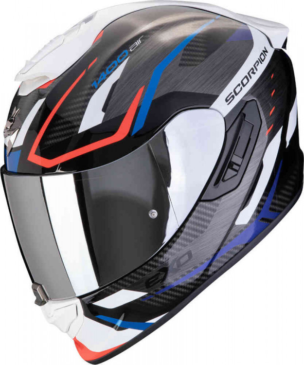 Мотошлем интеграл Scorpion Exo-1400 Evo 2 Air Accord Черный/Синий/Белый 140-444-230-07