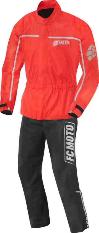мотодождевик - куртка FC-Moto Urban Rain Kit Черный/Красный FCM-031-RK-001-31