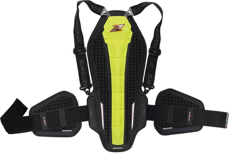 Мотозащита Zandona Hybrid Back Pro RS X7 Черный/Желтый 1307RSYFUNBK