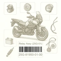 25G-81950-01-00 Relay Assy (25G-01), Yamaha Номер детали 25G-81950-01-00, 25G819500100, 25G-81950-01, 25G8195001, 25G 81950 01