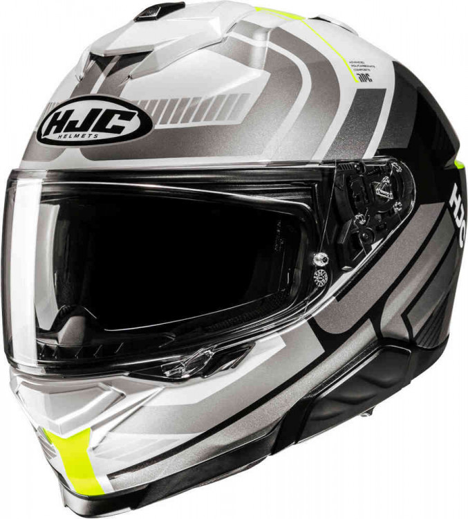 Мотошлем интеграл HJC i71 Viz белый/серый/жёлтый 15700306