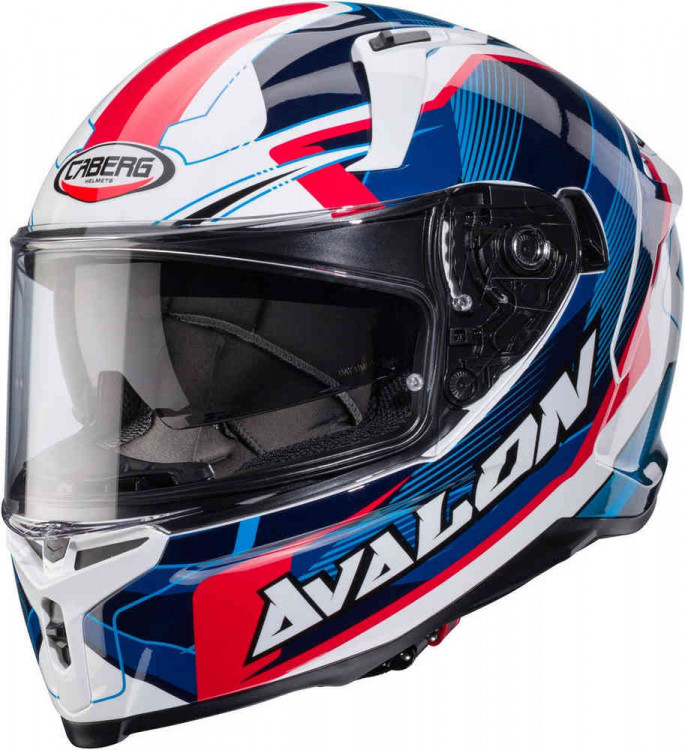 Мотошлем интеграл Caberg Avalon X Optic Белый/Синий/Красный CA15026021-XS
