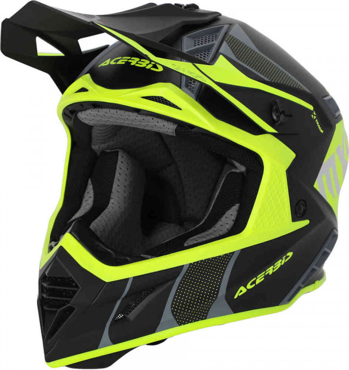 Мотошлем для мотокросса и эндуро Acerbis X-Track 2023 Черный/неоновый желтый 0025032.457.061
