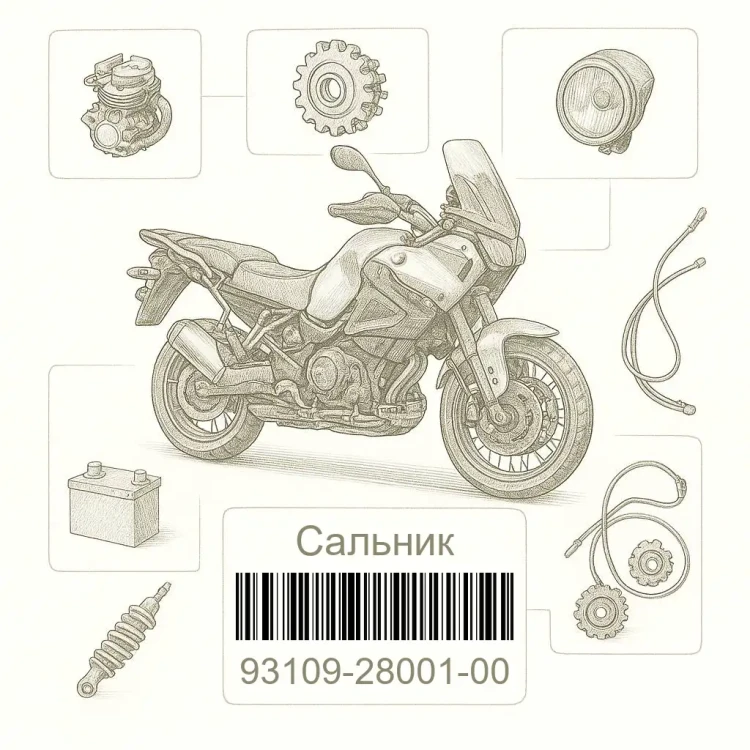 93109-28001-00 Сальник, Yamaha Номер детали 93109-28001-00, 931092800100, 93109-28001, 9310928001, 93109 28001