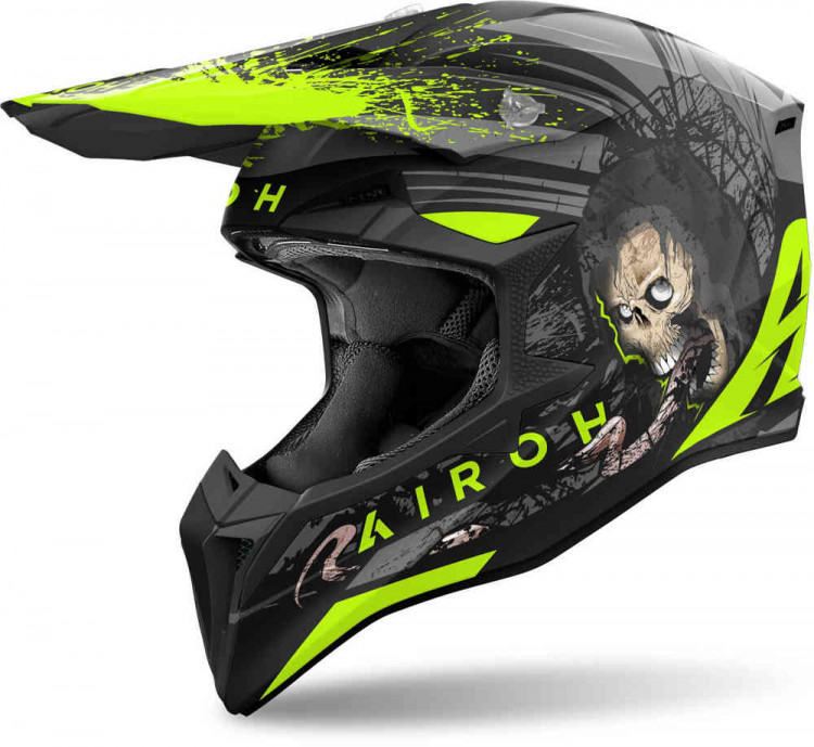 Мотошлем для мотокросса и эндуро Airoh Wraaap Darkness  WRD31XS