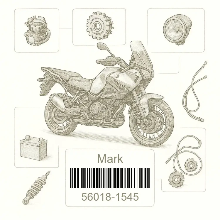56018-1545 Mark,handle cover,kawasaki, Kawasaki Номер детали 56018-1545, 560181545