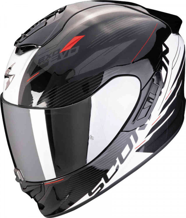 Мотошлем интеграл Scorpion Exo-1400 Evo 2 Air Luma Черный/Белый 140-443-55-03