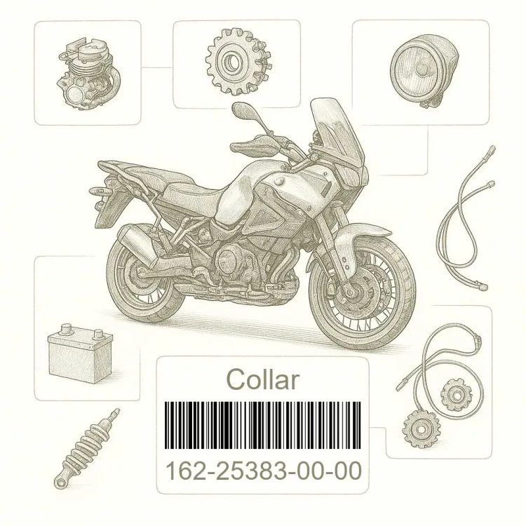 162-25383-00-00 Collar, Yamaha Номер детали 162-25383-00-00, 162253830000, 162-25383-00, 1622538300, 162 25383 00