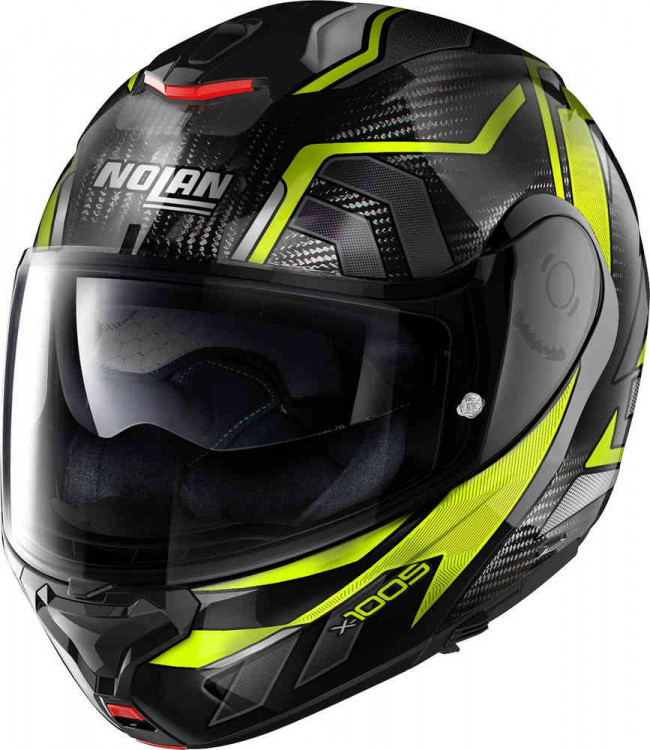 Мотошлем модуляр Nolan X-1005 Ultra Carbon Sandglas N-Com Черный/Желтый U150006720502