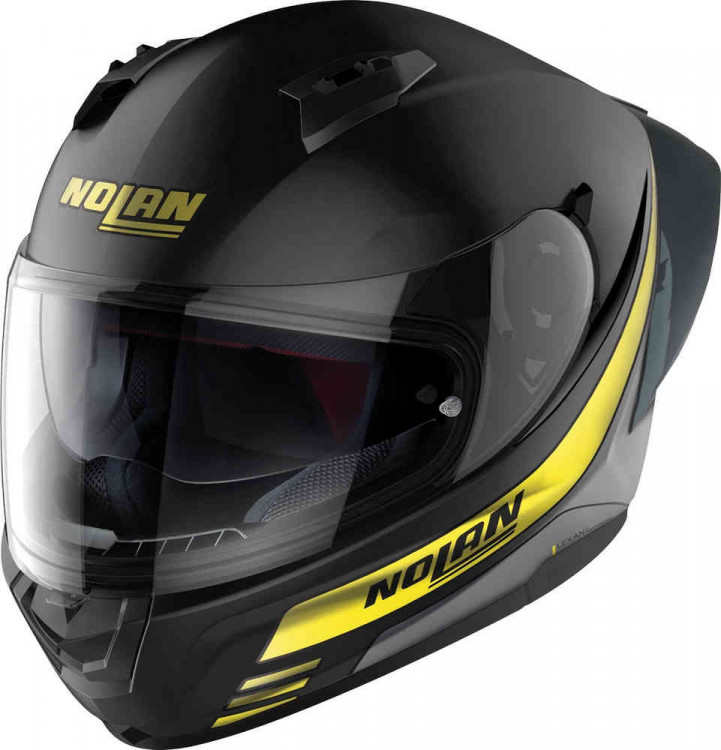 Мотошлем интеграл Nolan N60-6 Sport Outset Черный матовый/Желтый N6S0006650225
