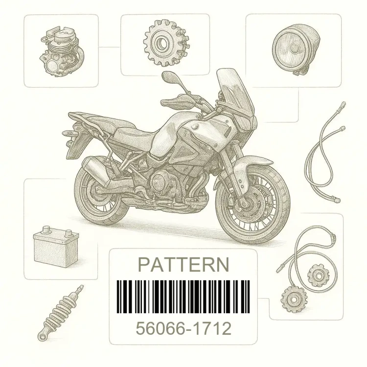 56066-1712 PATTERN,SEAT COVER,FR, Kawasaki Номер детали 56066-1712, 560661712