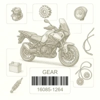 16085-1264 GEAR,IDLE,45T, Kawasaki Номер детали 16085-1264, 160851264