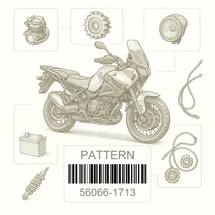 56066-1713 PATTERN,SIDE COVER,FR, Kawasaki Номер детали 56066-1713, 560661713