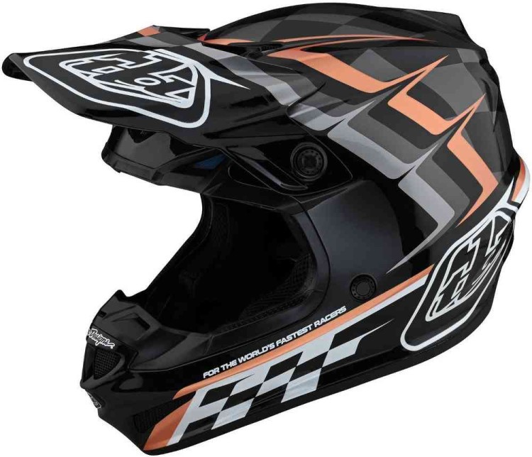 Мотошлем для мотокросса и эндуро Troy Lee Designs SE4 Warped Polyacrylite MIPS