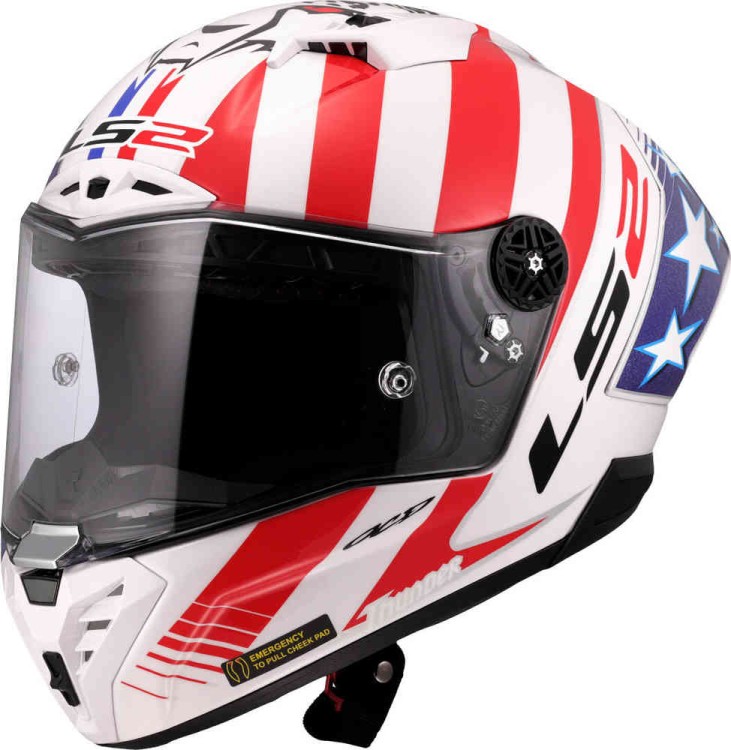 Мотошлем интеграл LS2 FF805 Thunder GP Baz Replica Carbon