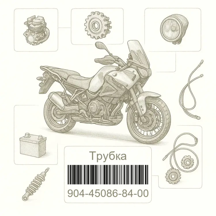 904-45086-84-00 Трубка, Yamaha Номер детали 904-45086-84-00, 904450868400, 904-45086-84, 9044508684, 904 45086 84