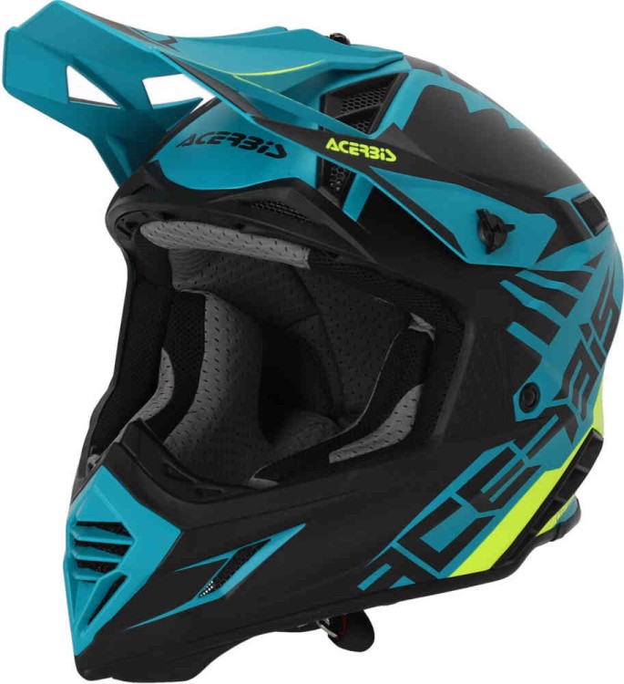 Мотошлем для мотокросса и эндуро Acerbis X-Track 2023 Зеленый/Черный 0025032.377.062