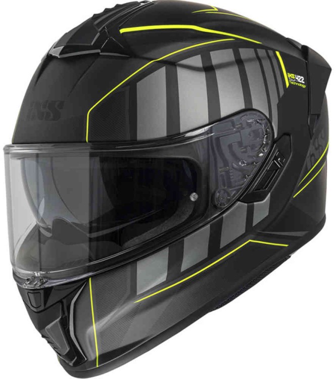 Мотошлем интеграл IXS iXS422 FG 2.16 SV Черный матовый/Желтый X15060-M35-XS