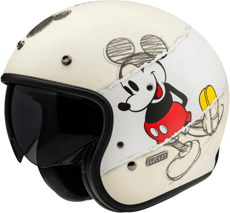 Мотошлем открытый HJC V31 Disney Mickey Sketch