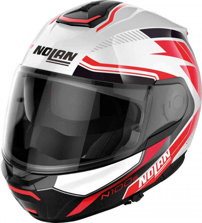 Мотошлем модуляр Nolan N100-6 Surveyor N-Com Белый/Черный/Красный N160006960239