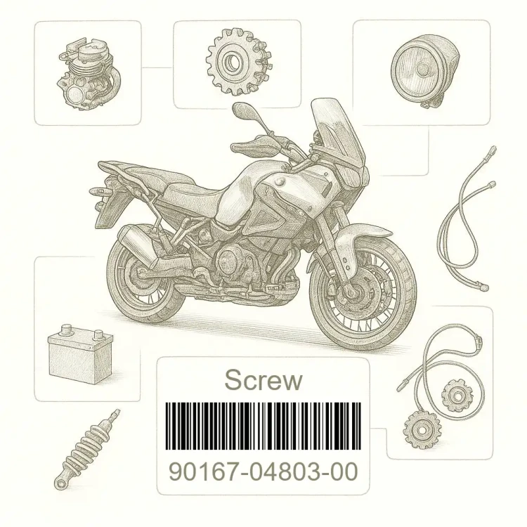 90167-04803-00 Screw, Tapping, Yamaha Номер детали 90167-04803-00, 901670480300, 90167-04803, 9016704803, 90167 04803